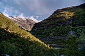 Norvegia altopiano dell'Hardanger, alcuni scorci della testata della valle di Flan nei pressi della stazione di Myrdal